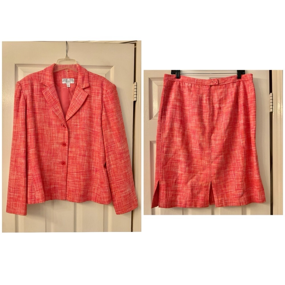 2pc Larry Levine Silk Suit